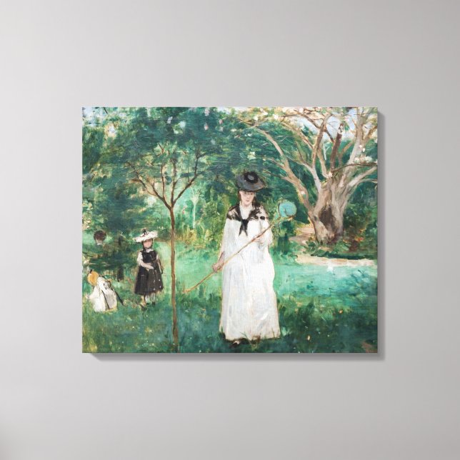 Berthe Morisot - The Butterfly Hunt Canvas Print (Front)