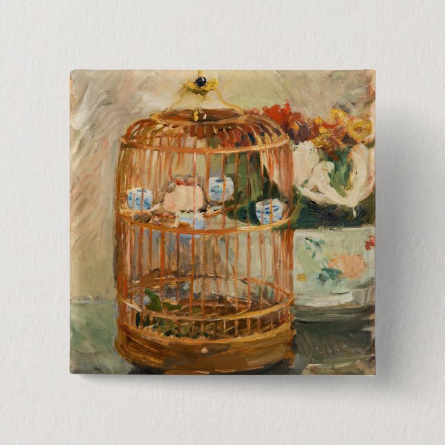 Berthe Morisot - The Cage 15 Cm Square Badge (Front)