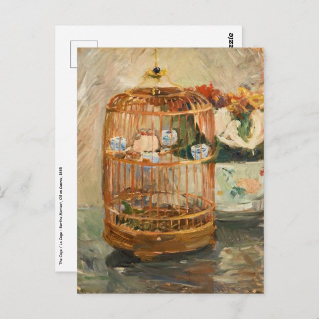 Berthe Morisot - The Cage Postcard (Front/Back)