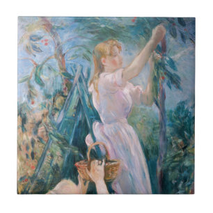 Berthe Morisot - The Cherry Picker Tile