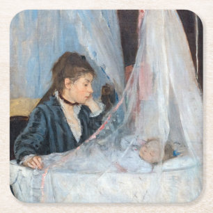Berthe Morisot - The Cradle Square Paper Coaster