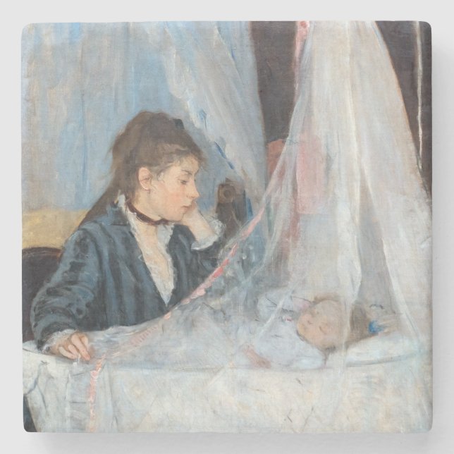 Berthe Morisot - The Cradle Stone Coaster (Front)