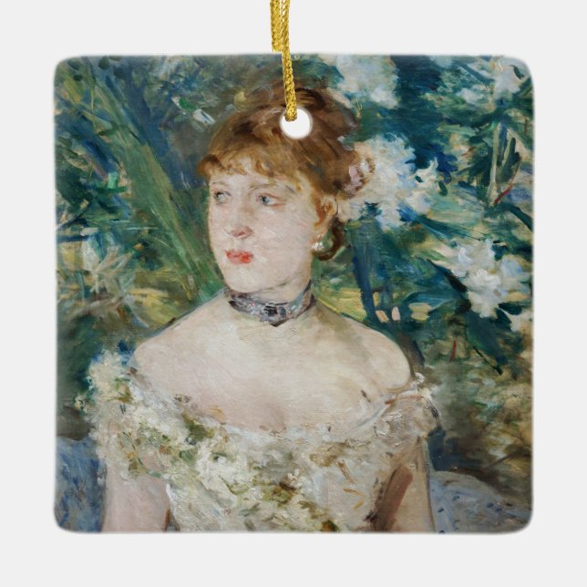 Berthe Morisot - Young Girl in a Ball Gown Ceramic Ornament (Front)