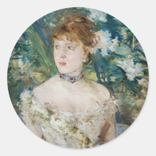 Berthe Morisot - Young Girl in a Ball Gown Classic Round Sticker