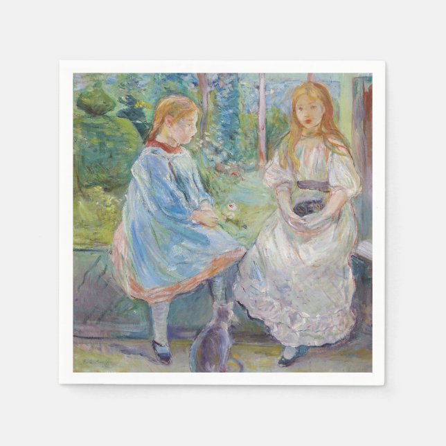 Berthe Morisot - Young Girls at the Window Napkin (Front)