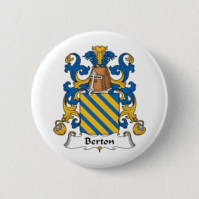 Berton Family Crest 6 Cm Round Badge (Front)