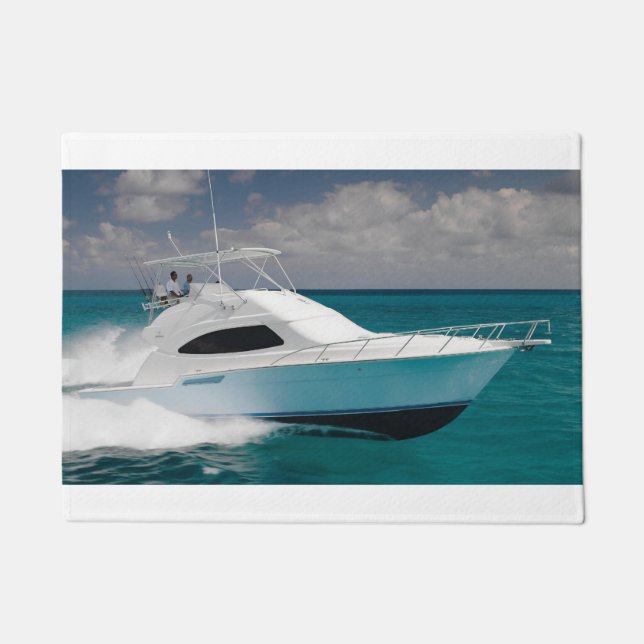 Bertram Boats Door Mat 18" x 24" Boat Boating Mats (Front)