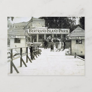 Bertrand Island Park, Amusement Park NJ, Vintage Postcard