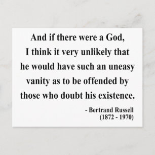 Bertrand Russell Quote 3a Postcard