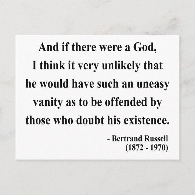 Bertrand Russell Quote 3a Postcard (Front)
