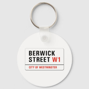 Berwick Street, London Street Sign Key Ring
