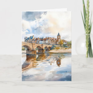 Berwick watercolor poster Wall Art Berwick Wall Card