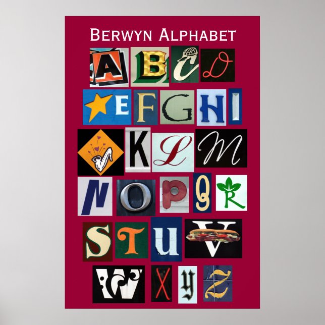 Berwyn Alphabet Poster (Front)