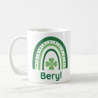 Beryl Name Clover Boho Rainbow