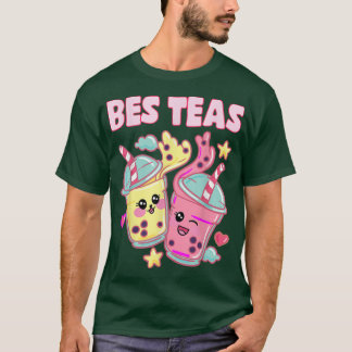 Bes Teas Cute Bubble Tea Besties Best Friend Kawai T-Shirt
