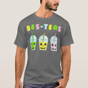 Bes Teas Cute Bubble Tea Couple Love Bubble Tea 74 T-Shirt