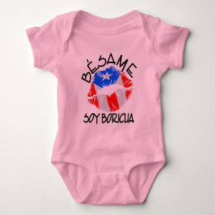 Besame Soy Boricua Kiss Me I'm Puerto Rican Baby Bodysuit