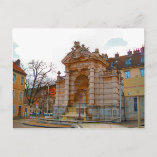 Besançon , ancient fountain postcard
