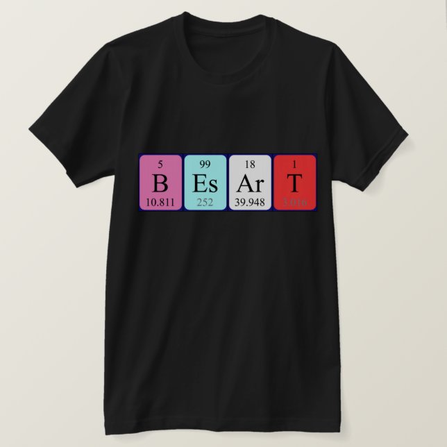 Besart periodic table name shirt (Design Front)