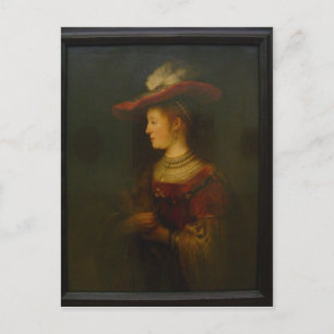 Beschreibung: Rembrandt, Saskia von Uylenburgh im  Postcard