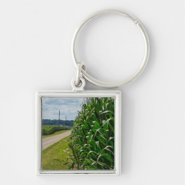 Beside A Corn Field Key Ring (Front)