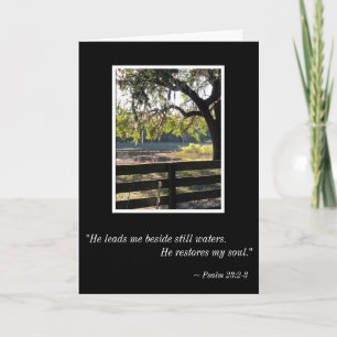 Beside the Still Waters - Psalms 23 Sympathy Card