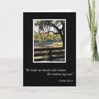 Beside the Still Waters - Psalms 23 Sympathy Card