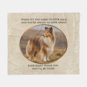 Beside You Collie Fleece Blanket