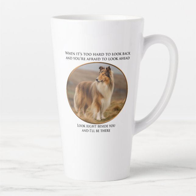 Beside You Collie Latte Mug (Right)
