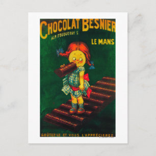 Besnier Chocolate Promotional Poster Postcard