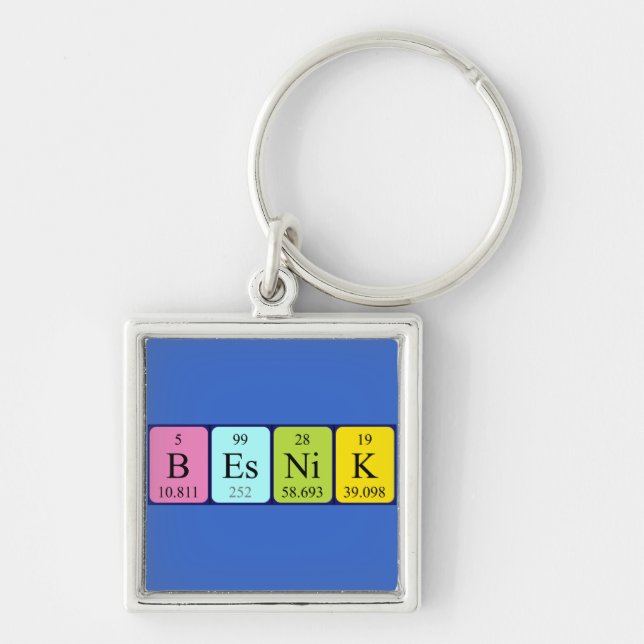Besnik periodic table name keyring (Front)