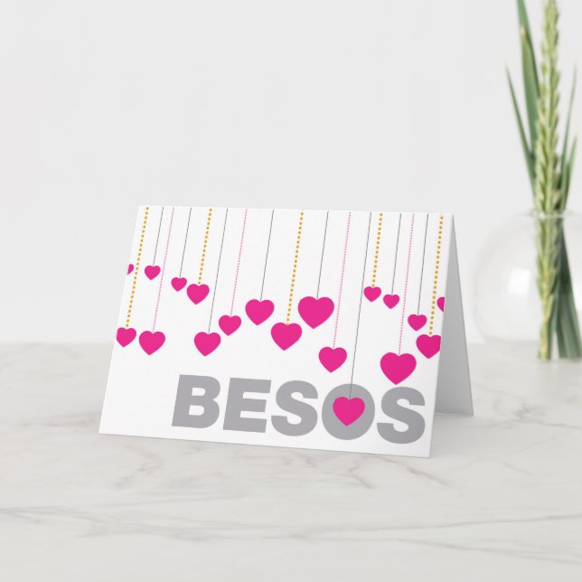 Besos Blank Greeting Card (Front)