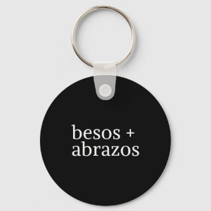 Besos Y Abrazos Spanish Mexican Valentine Love Hug Key Ring