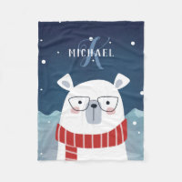 Bespectacled Polar Bear | Monogrammed
