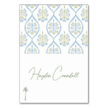 Bespoke Blue and Green Wedding Palm Tree