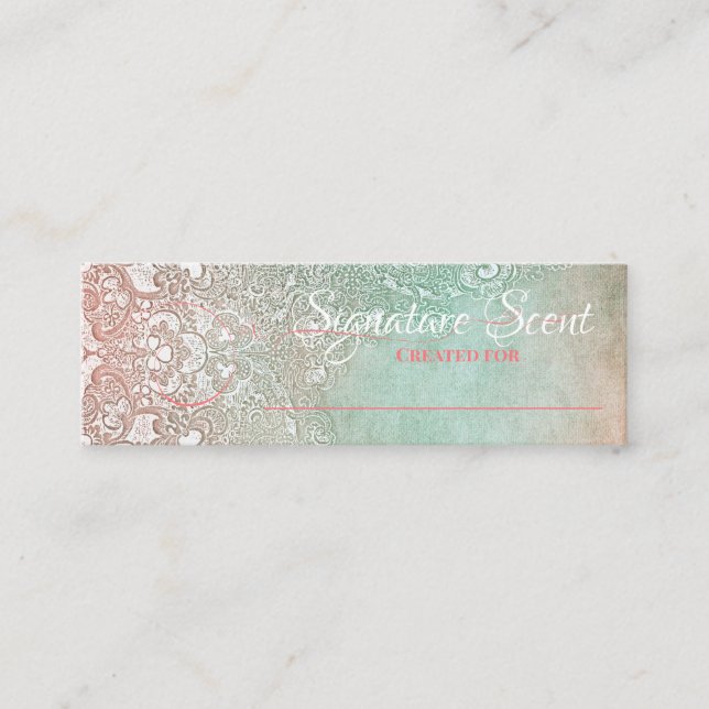 Bespoke fragrance personal scent sniff note mix mini business card (Front)