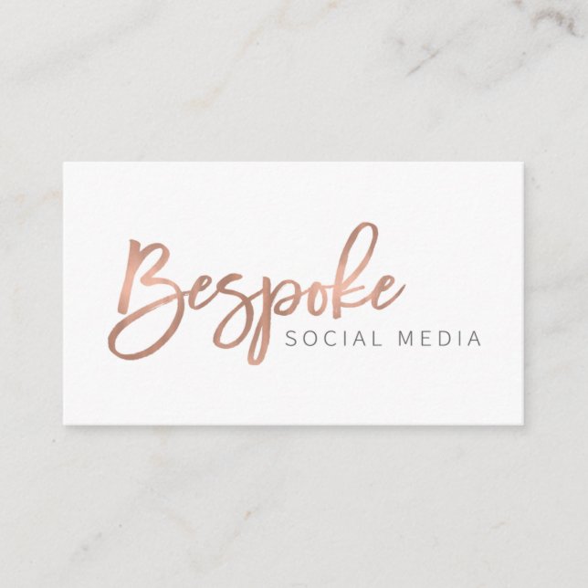Bespoke Social Media Business Card (Front)