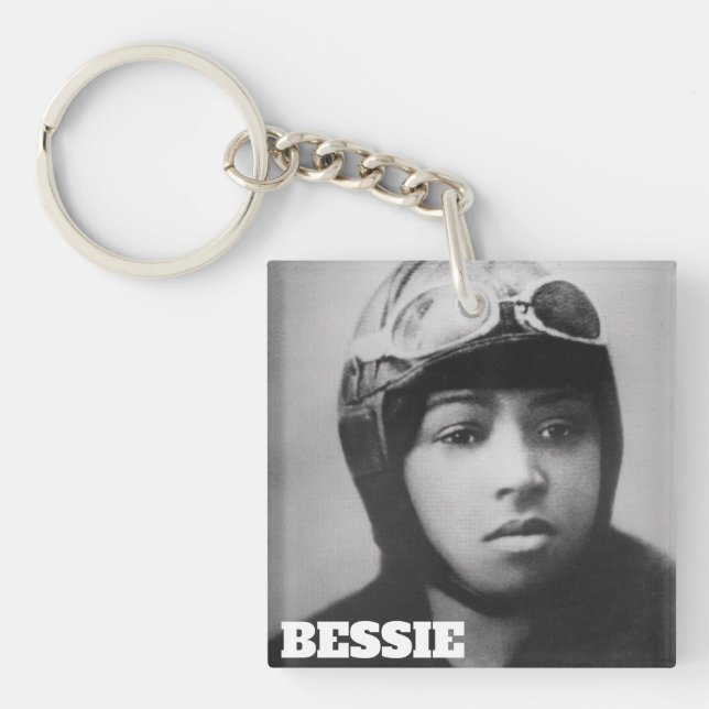 Bessie Coleman - Aviation Pioneer Key Ring (Front)