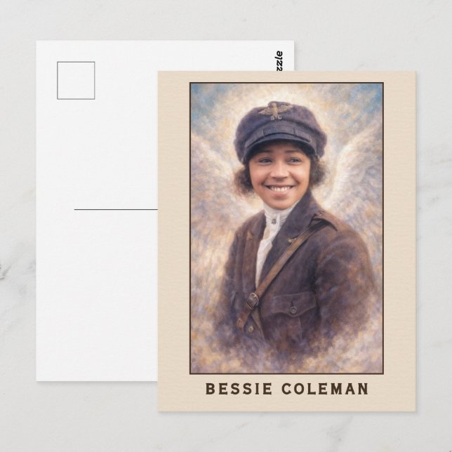 Bessie Coleman Aviatrix Angel Postcard (Front/Back)