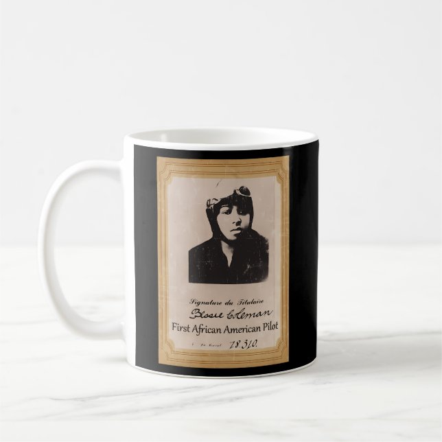 Bessie Coleman First African American Pilot Coffee Mug (Left)