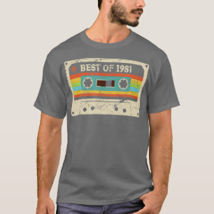 Best 1981 Vintage 40th Birthday 40 Year Old Gift T-Shirt