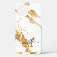 Best 2023 Monogrammed White Gold Marble Name