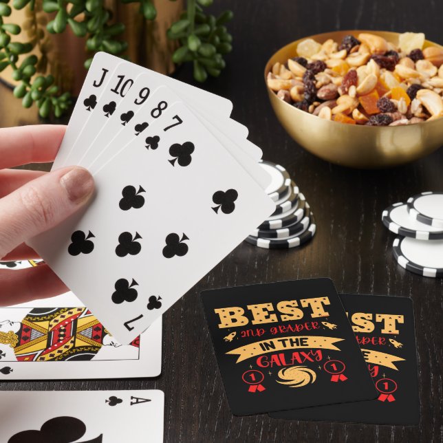 BEST 2ND GRADER IN THE GALAXY funny cute           Playing Cards (In Situ)