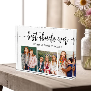 Best Abuela Ever - Grandchildren Photo Collage Block