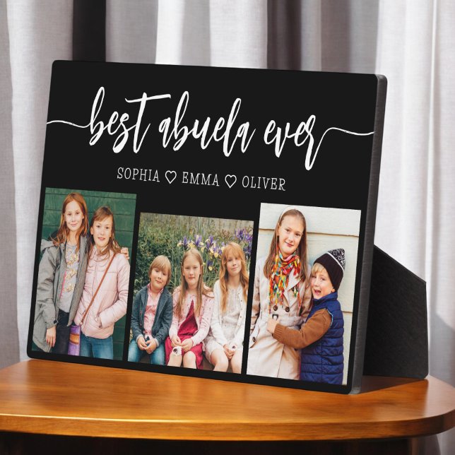 Best Abuela Ever - Grandchildren Photo Collage Plaque (Creator Uploaded)