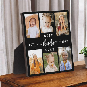 Best Abuela Ever - Grandchildren Photo Collage Plaque