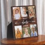 Best Abuela Ever Grandchildren Wood Photo Collage Plaque<br><div class="desc">Celebrate the "Best Abuela Ever" with this personalised Grandchildren Photo Collage Plaque. This heartfelt gift showcases a beautifully arranged collage of cherished photos capturing special moments, complemented by a loving message. Crafted from high-quality materials with an elegant finish, it's perfect for displaying at home as a cherished keepsake. Ideal for...</div>