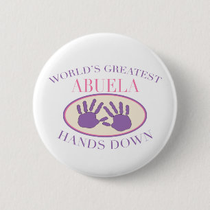 Best Abuela Hands Down T-shirt 6 Cm Round Badge