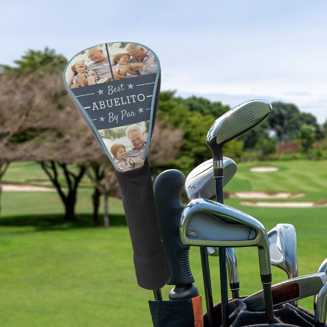 Best Abuelito By Par | 3 Photo Golf Head Cover (Creator Uploaded)