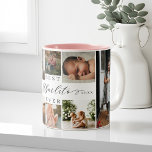Best Abuelito Ever Elegant Script 8 Photo Collage Two-Tone Coffee Mug<br><div class="desc">Send a beautiful personalised gift to your Abuelito that she'll cherish. Special personalised family photo collage to display your special family photos and memories. Our design features a simple 8 photo collage grid design with "Best Abuelito Ever" designed in a beautiful handwritten black script style & serif text pairing. Customise...</div>